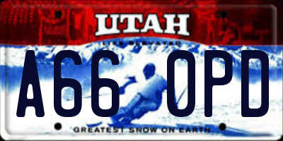 UT license plate A660PD