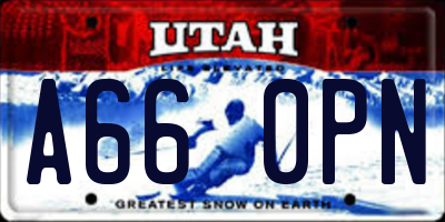 UT license plate A660PN