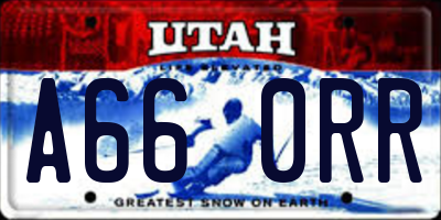 UT license plate A660RR