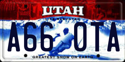 UT license plate A660TA