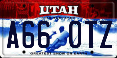 UT license plate A660TZ