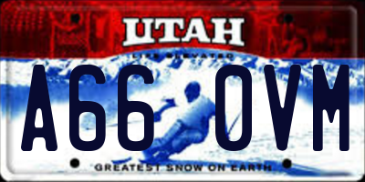 UT license plate A660VM
