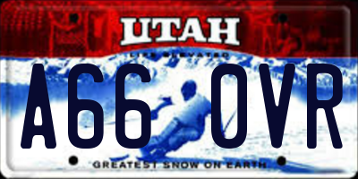UT license plate A660VR