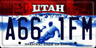UT license plate A661FM