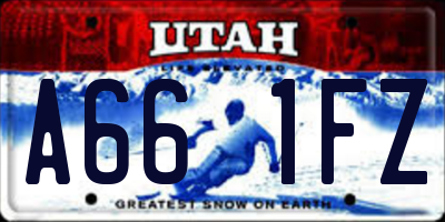 UT license plate A661FZ