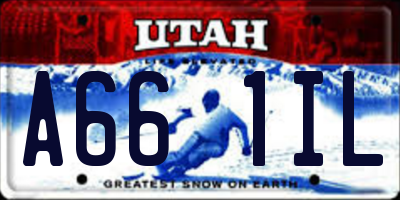 UT license plate A661IL