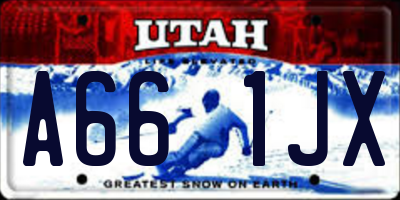 UT license plate A661JX