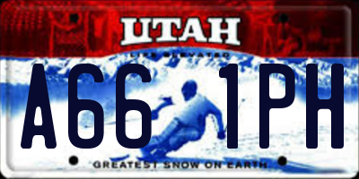 UT license plate A661PH
