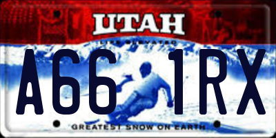 UT license plate A661RX