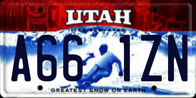 UT license plate A661ZN
