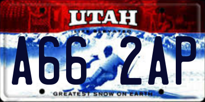 UT license plate A662AP