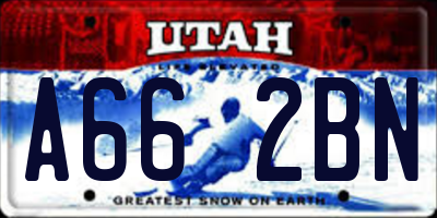 UT license plate A662BN