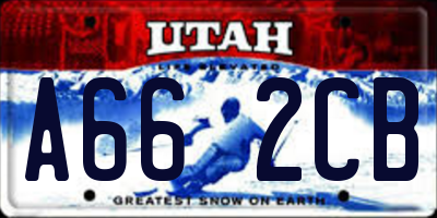 UT license plate A662CB
