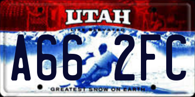 UT license plate A662FC