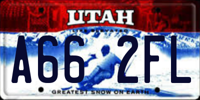 UT license plate A662FL