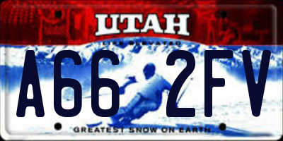 UT license plate A662FV
