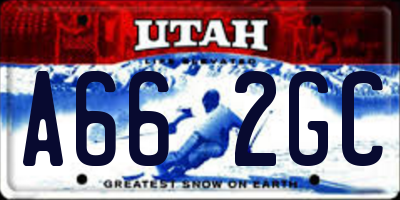 UT license plate A662GC