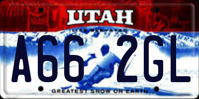 UT license plate A662GL