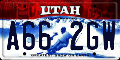 UT license plate A662GW