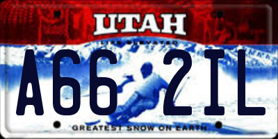 UT license plate A662IL