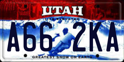 UT license plate A662KA