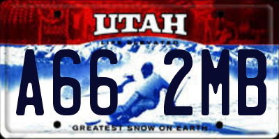 UT license plate A662MB