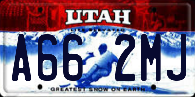 UT license plate A662MJ