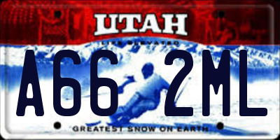 UT license plate A662ML