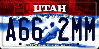 UT license plate A662MM