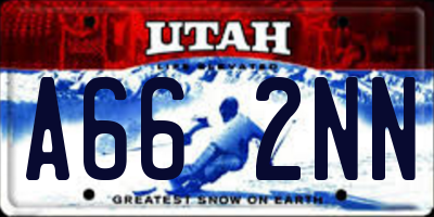 UT license plate A662NN