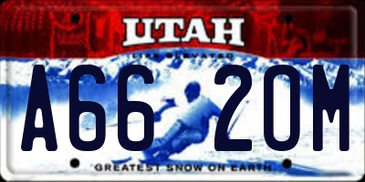 UT license plate A662OM