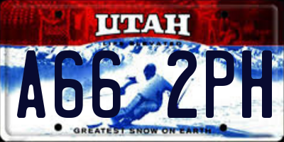 UT license plate A662PH