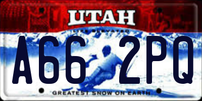 UT license plate A662PQ