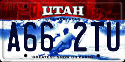 UT license plate A662TU