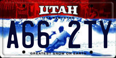UT license plate A662TY