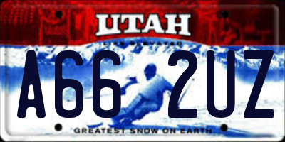 UT license plate A662UZ