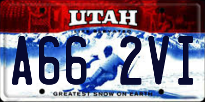 UT license plate A662VI
