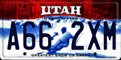UT license plate A662XM