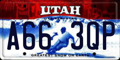 UT license plate A663QP