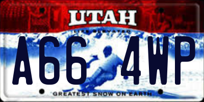 UT license plate A664WP
