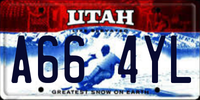 UT license plate A664YL