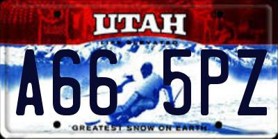 UT license plate A665PZ