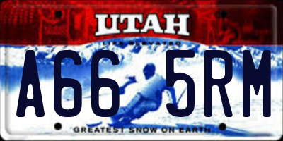 UT license plate A665RM
