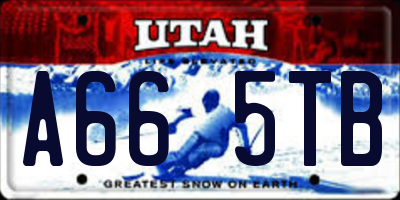 UT license plate A665TB