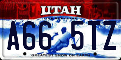 UT license plate A665TZ