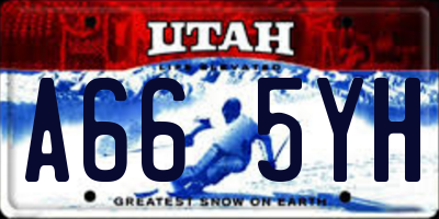 UT license plate A665YH