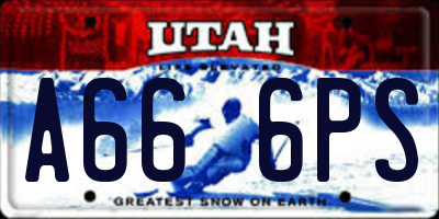UT license plate A666PS