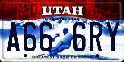 UT license plate A666RY