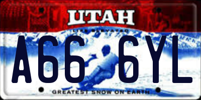 UT license plate A666YL