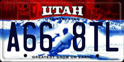 UT license plate A668TL